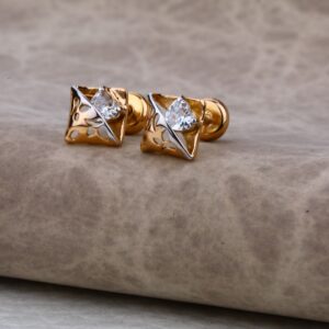Ladies 18K Rose Gold Stylish Designer Earring -RE31