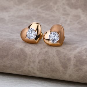 Ladies 18K Rose Gold Delicate Earring -RE27