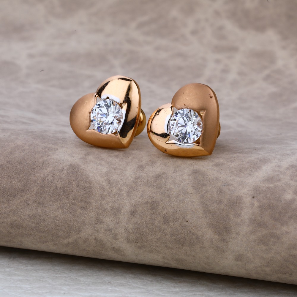 Ladies 18K Rose Gold Delicate Earring -RE27