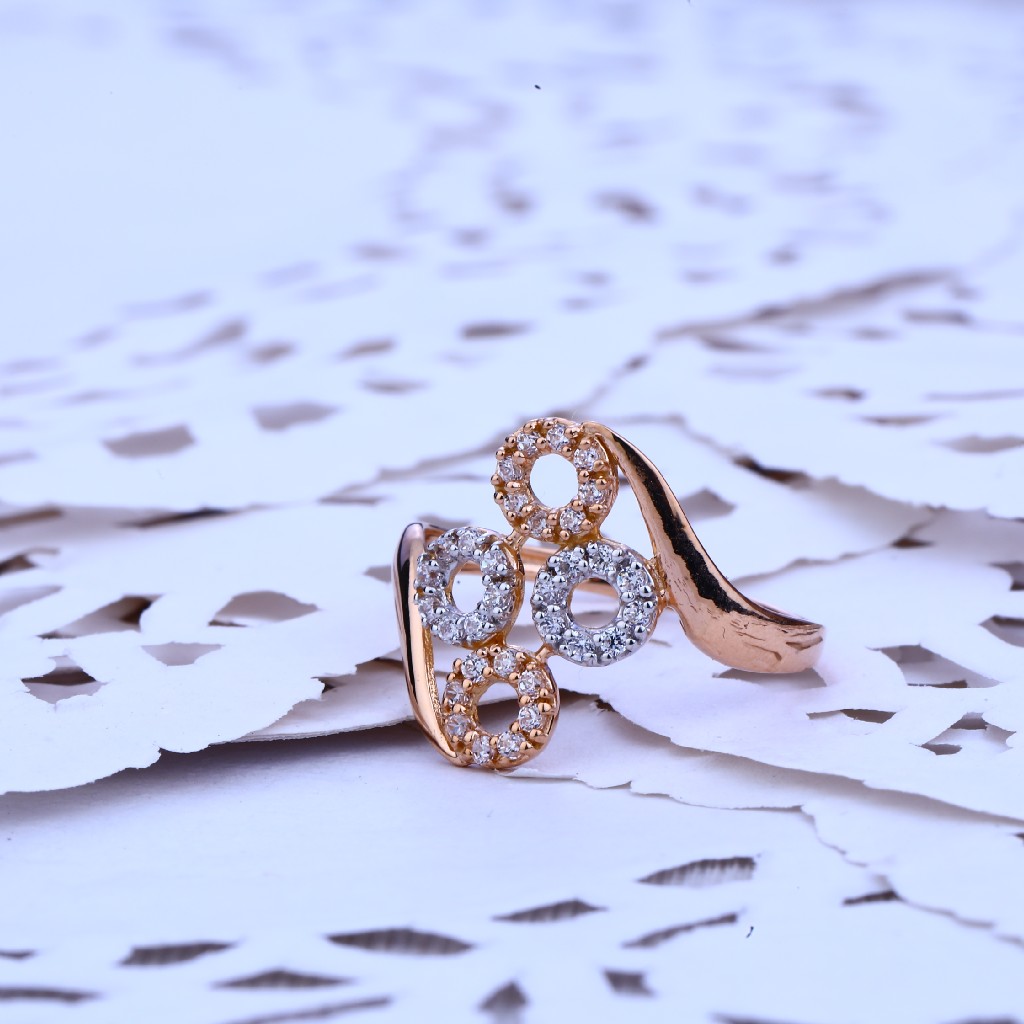 Ladies Rose Gold 18K Ring-RLR215