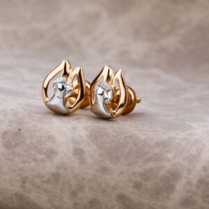 Ladies 75 Rose Gold Earring -RE04
