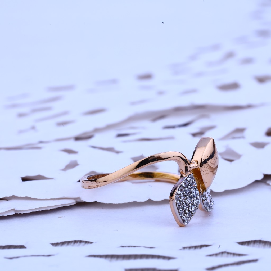 Ladies Delicate Rose Gold Ring-RLR197 - Image 5