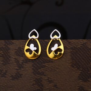 Ladies 916 Gold Designer Plain Earring -LPE218