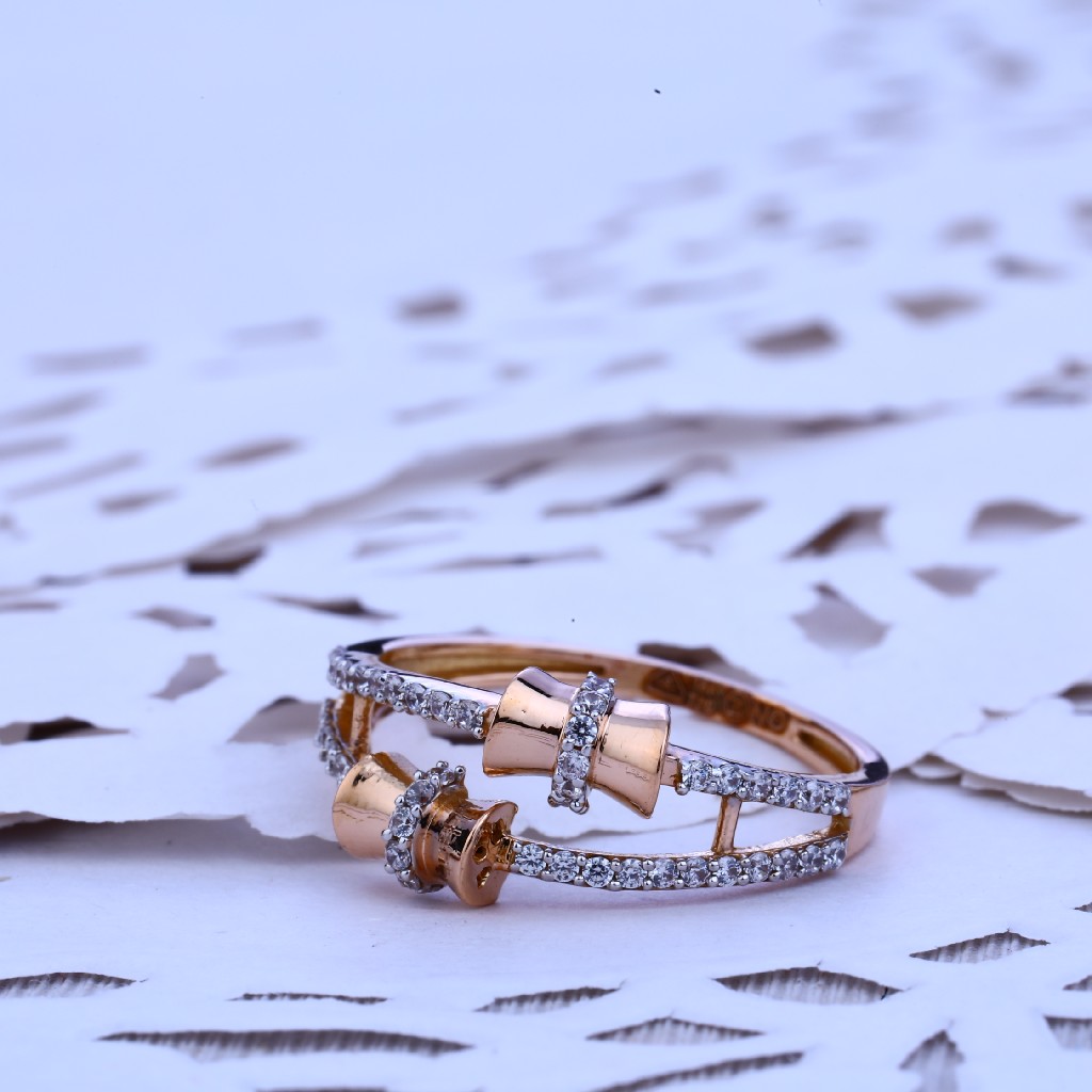 Ladies Delicate Designer Rose Gold Ring-RLR193