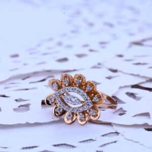 Ladies Rose Gold 18K Ring-RLR191