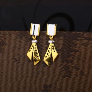 Ladies 916 Gold Delicate CZ Earring -LPE197