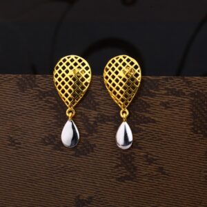 Ladies 22K Gold Designer CZ Earring -LPE196