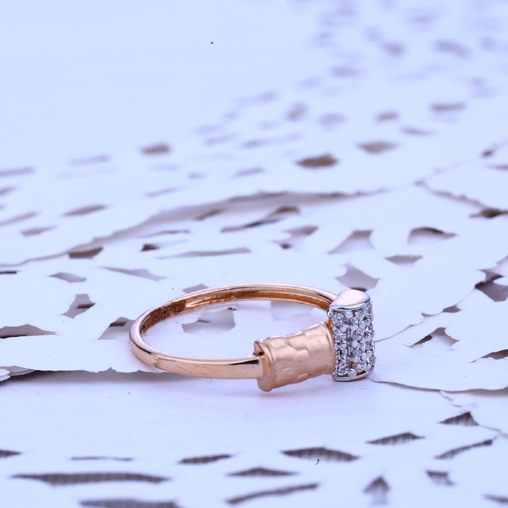 Ladies Rose Gold Designer 18K Ring-RLR182 - Image 3