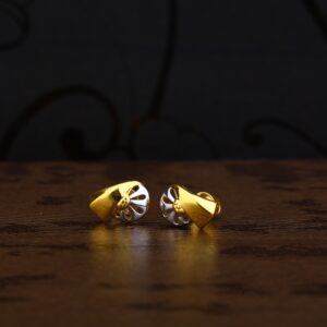 Ladies 916 Gold Casting CZ Earring -LPE192
