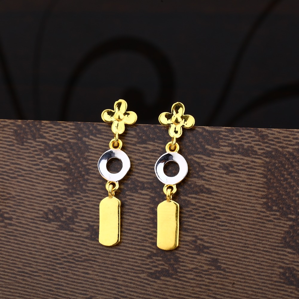 Ladies 22K Gold Delicate Pain Earring -LPE181