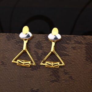 Ladies 916 gold Fancy CZ Earring -LPE166