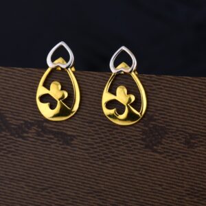 Ladies 916 Gold Casting Plain Earring -LPE156