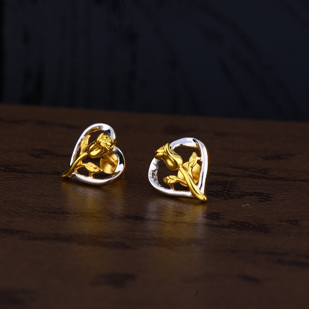 Ladies 916 Gold Plain Earring -LPE154