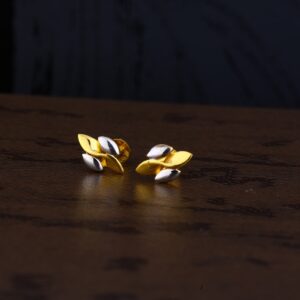 Ladies 22k Gold Fancy Plain Earring -LPE151