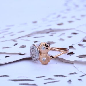 18K Ladies Rose Gold Ring-RLR164