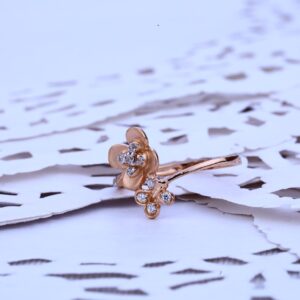 Ladies 18K Rose Gold Ring-RLR158