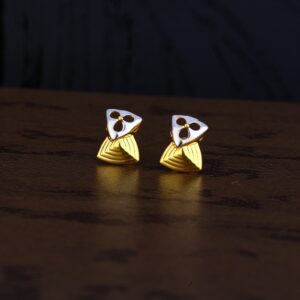 Ladies 22K Gold Fancy CZ Earring -LPE147