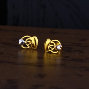 Ladies 916 Gold Casting Plain Earring -LPE146