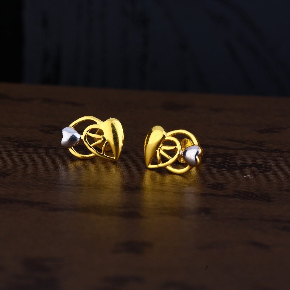 Ladies 916 Gold Casting Plain Earring -LPE146