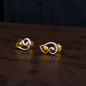 Ladies 22K Gold Casting Plain Earring -LPE145