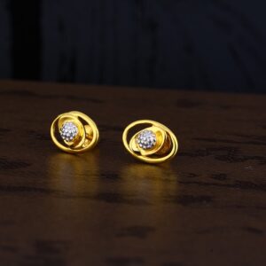 Ladies 916 Gold Fancy Plain Earring -LPE143
