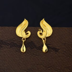 Ladies 22K Gold Fancy Cz Earring -LPE136