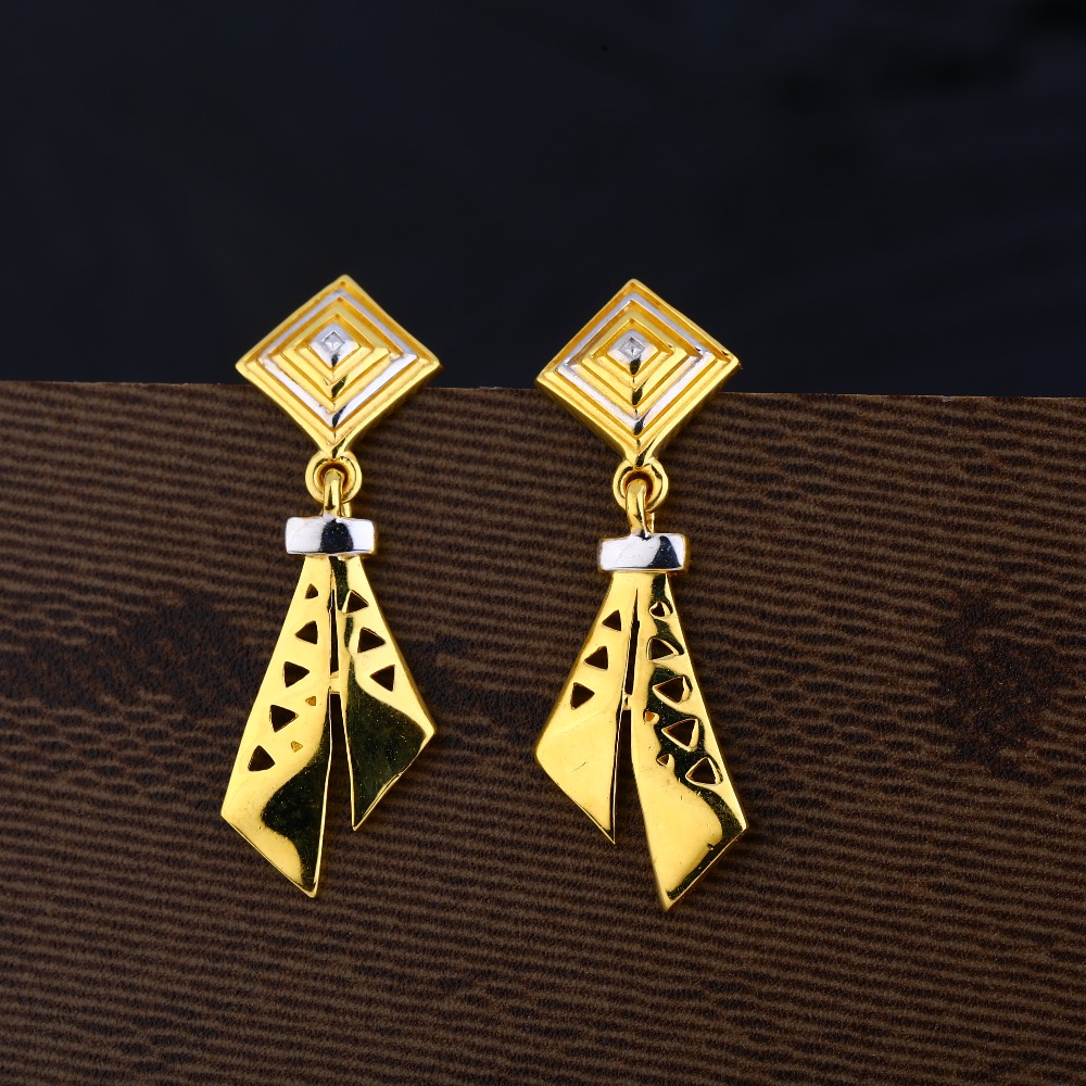 Ladies 916 Gold Casting Delicate Earring -LPE131