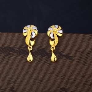 Ladies 916 Gold Fancy Designer Plain Earring -LPE123