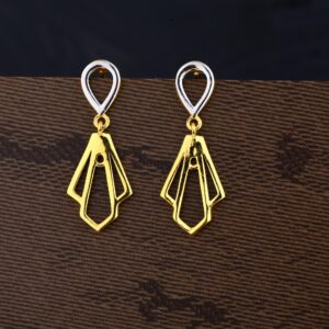Ladies 22K Gold Plain Earring -LPE114