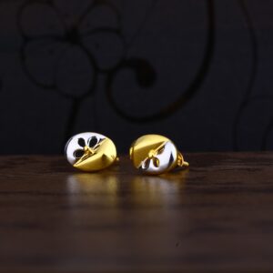 Ladies 22K Gold Designer Cz Earring -LPE103