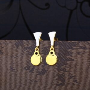 Ladies 916 Gold Casting Designer Plain Earring -LPE84