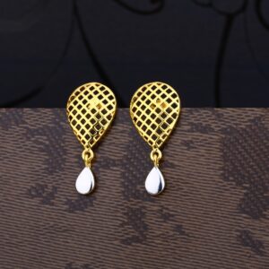 Ladies 22K gold Delicate Plain Earring -LPE71