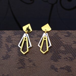 Ladies 22K Gold Stylish Plain Earring -LPE69