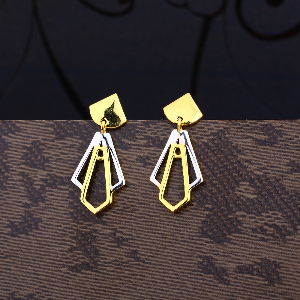 Ladies 22K Gold Stylish Plain Earring -LPE69