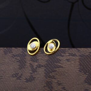Ladies 916 Gold Plain Fancy Earring -LPE61