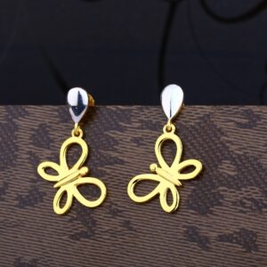 Ladies 22K Gold Plain Designer earring -LPE60