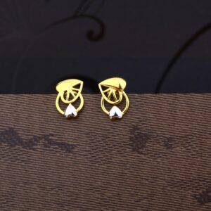 Ladies 22K Gold Casting Plain Earring -LPE41