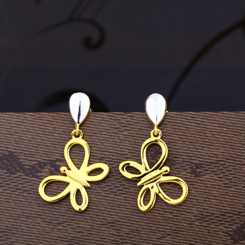 Ladies 22K Gold Designer Plain Earring -LPE29