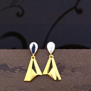 Ladies 22K Gold Fancy Plain Earring -LPE27
