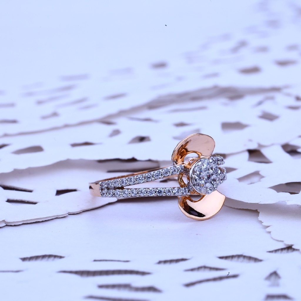 Rose Gold 18K Ladies Ring-RLR148 - Image 3