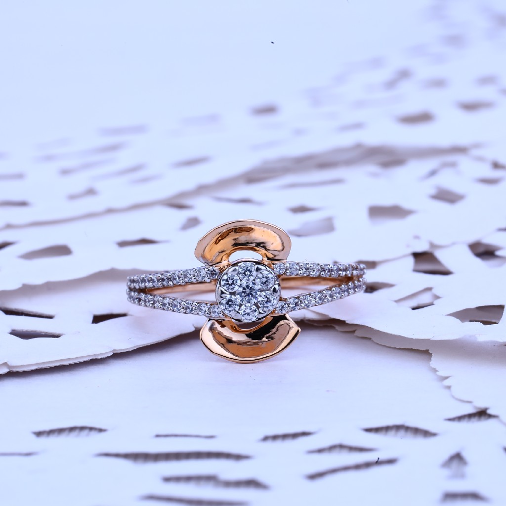 Rose Gold 18K Ladies Ring-RLR148 - Image 2
