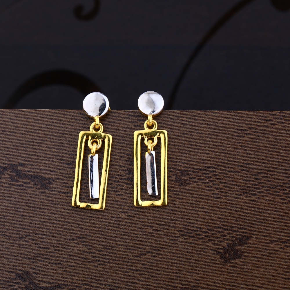 Ladies 916 Gold Designer Plain Earring -LPE25