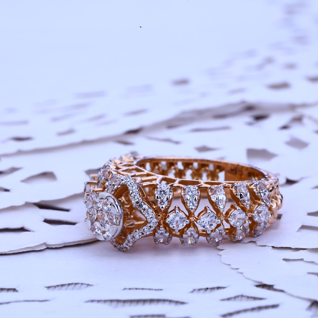 Ladies 18K Designer Gold Ring-RLR138