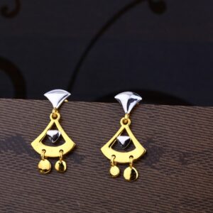 Ladies 22K Gold Fancy Plain Earring -LPE19