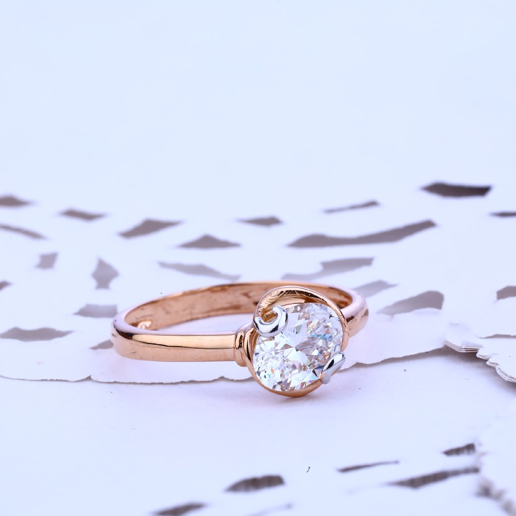 Engagement Rose Gold Ladies Ring-RLR119 - Image 3