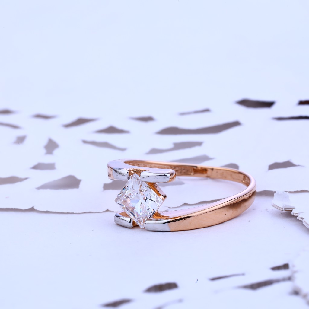 Ladies Solitaire Rose Gold Ring-RLR117