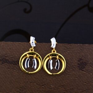 Ladies 916 Gold New Plain Earring -LPE15