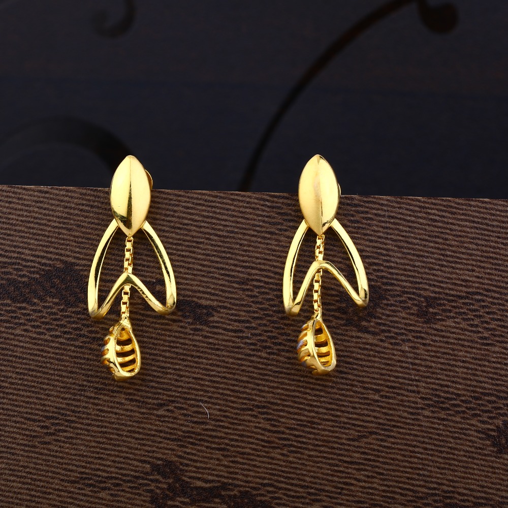 Ladies 22K Gold New Pain Earring -LPE14