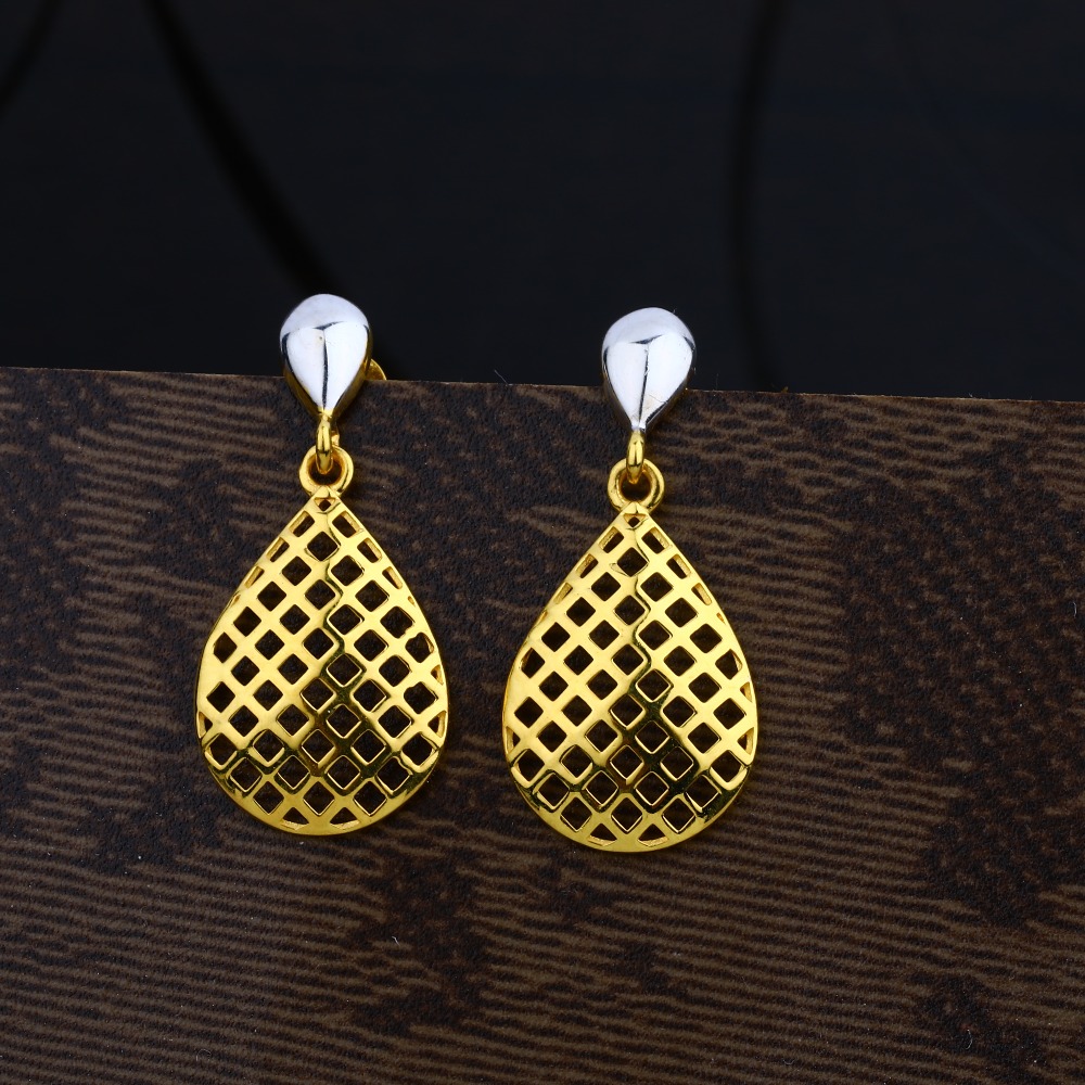 Ladies 22K Gold Round Earring -LPE12