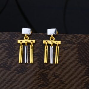 Ladies 22K Golg Designer Plain Earring -LPE10